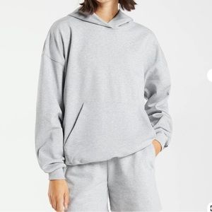 Gymshark Rest Day Hoodie Light Grey Core Mark Small